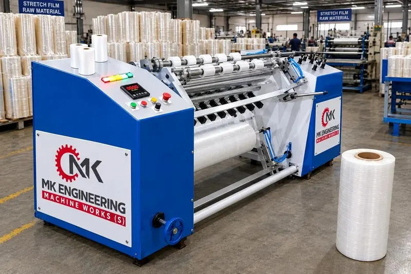 1050mm Stretch Film Roll Slitting Rewinding Machine