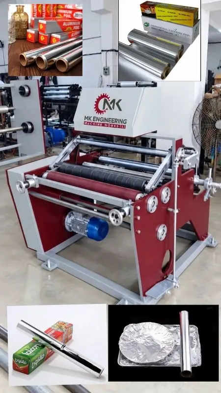 400mm Aluminium Kitchen Foil Roll Rewinding Machine