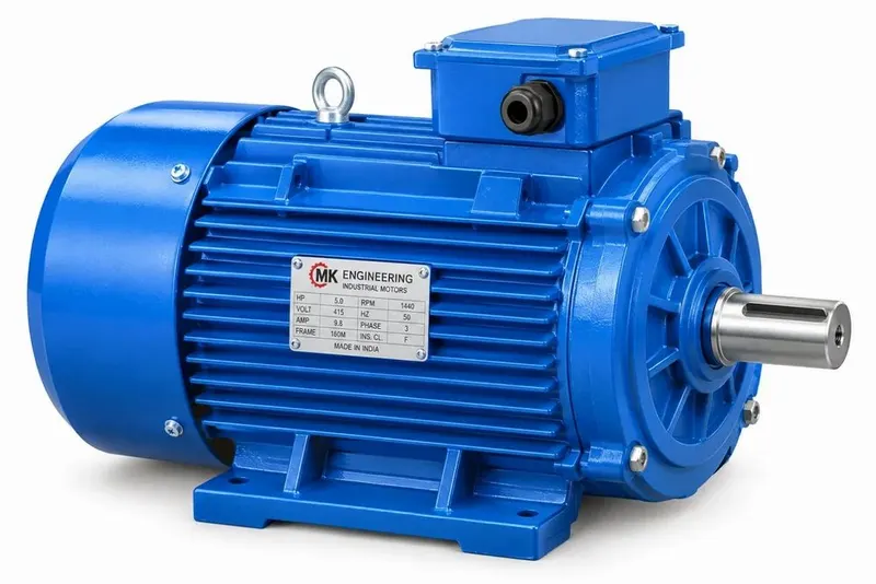 5 HP MK Engineering Three Phase Squirrel Cage Induction Motor