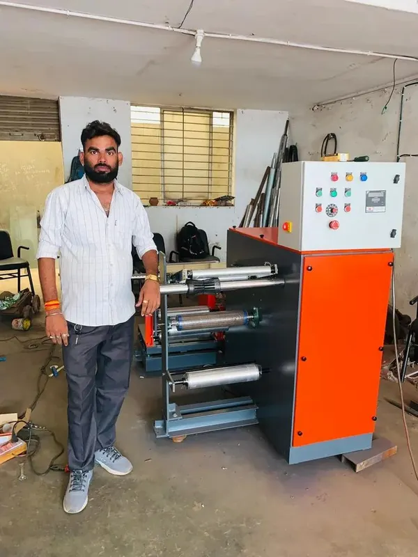710mm Doctoring Cum Slitting Rewinding Machine